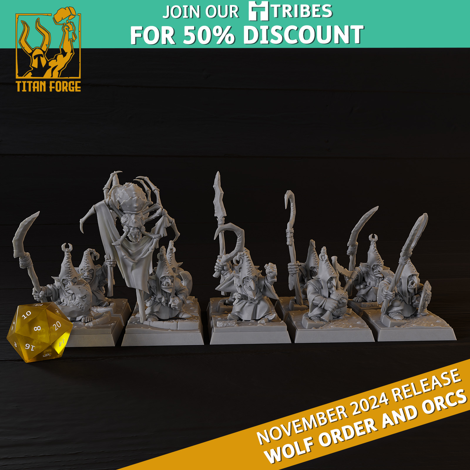 Dusk Goblins Spears - Wolf Order and Orcs - Titan Forge Miniatures November 2024